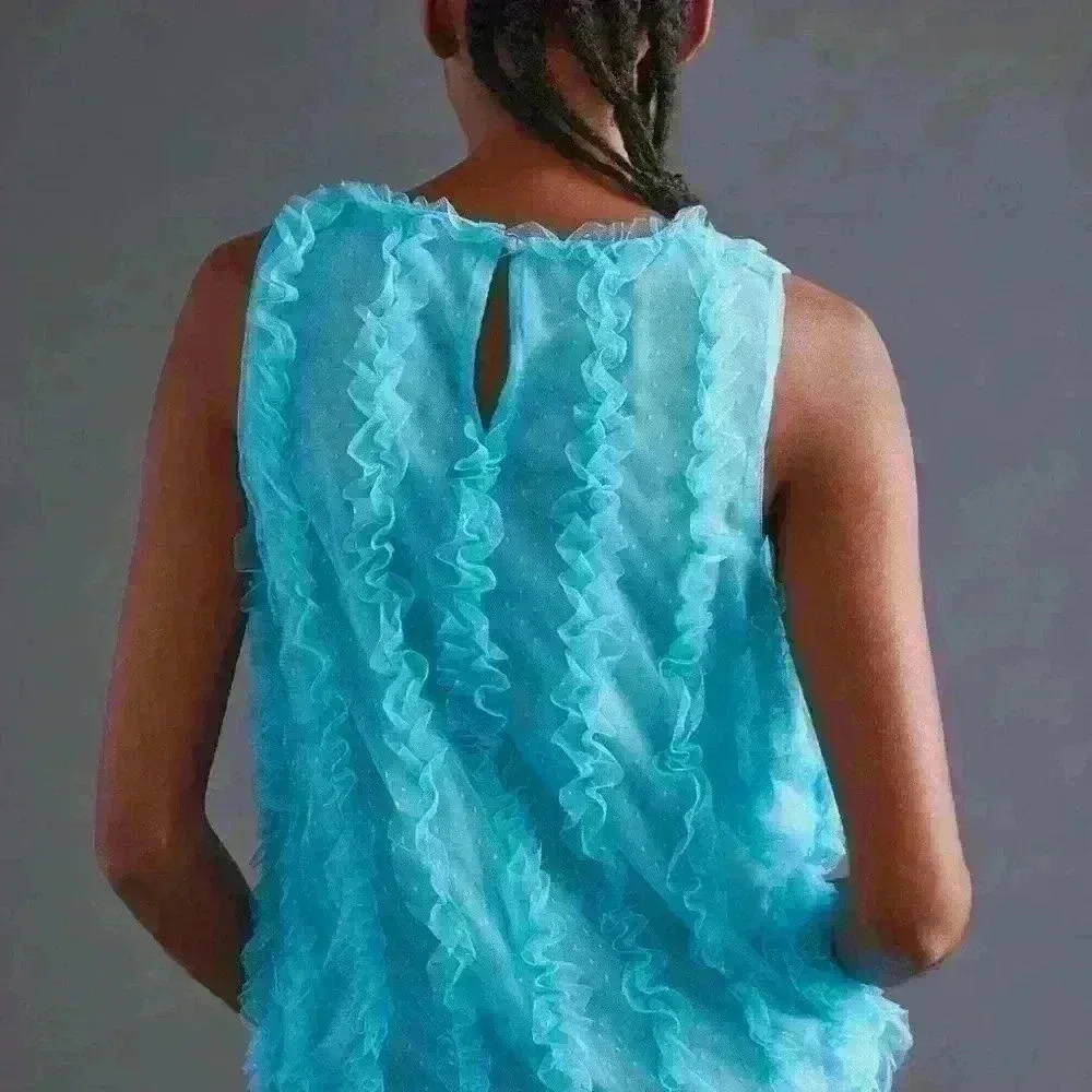 NWOT Anthropologie Maeve ruffle tank - Picture 3 of 8